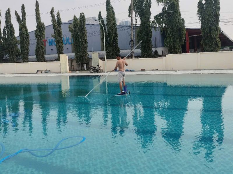 Hoabico bàn giao dự án vệ sinh bể bơi tại Bình Dương
