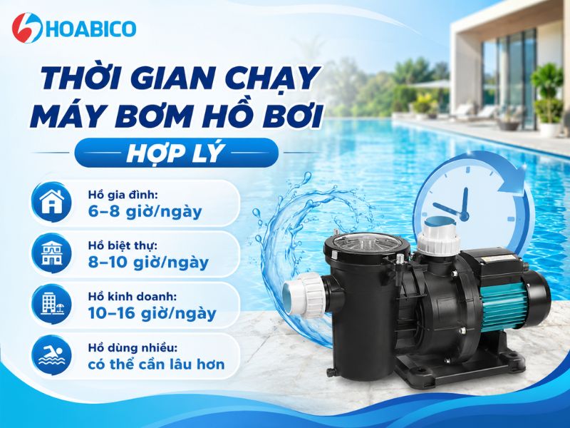 Máy bơm hồ bơi có cần chạy ban đêm không