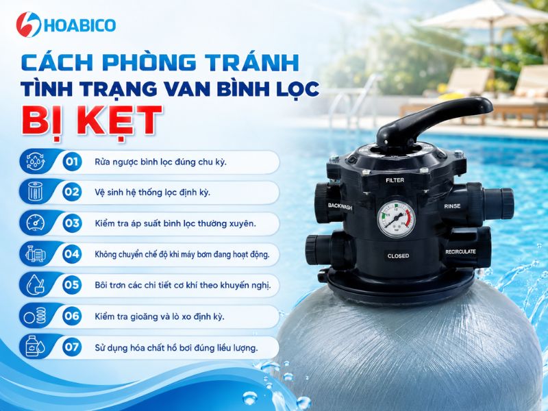Van bình lọc bể bơi bị kẹt xử lý thế nào
