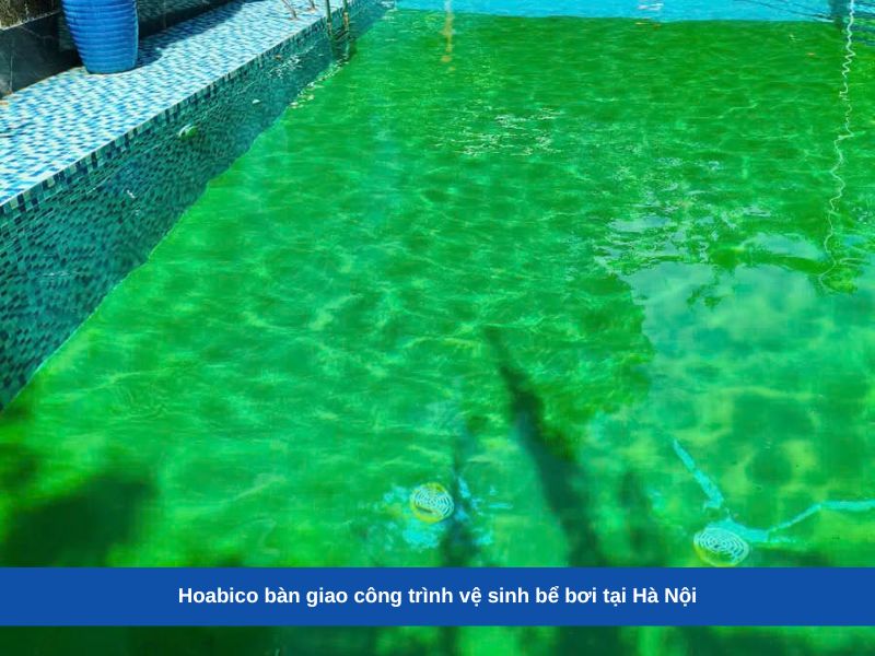 Hoabico bàn giao công trình vệ sinh bể bơi tại Hà Nội