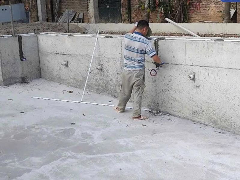 Hoabico thi công công trình bể bơi tại Ba Vì