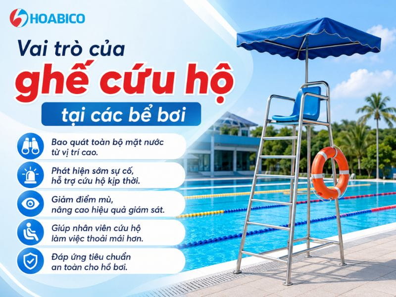 Vai trò của ghế cứu hộ tại các bể bơi