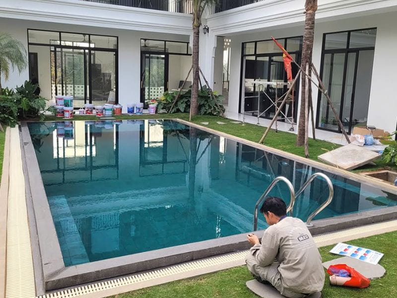 Hoabico bàn giao công trình thi công bể bơi tại Nam Sơn, Bắc Ninh