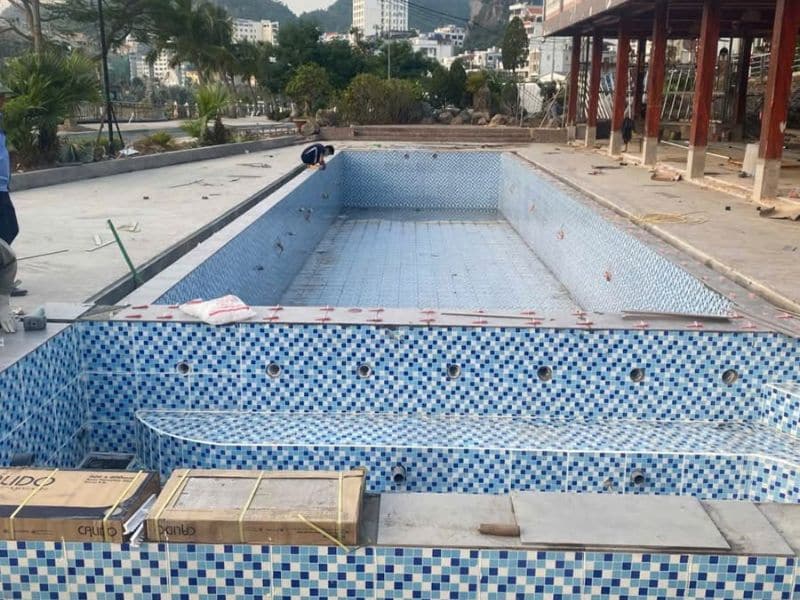 Hoabico thi công công trình lắp đặt thiết bị bể bơi tại Cát Bà