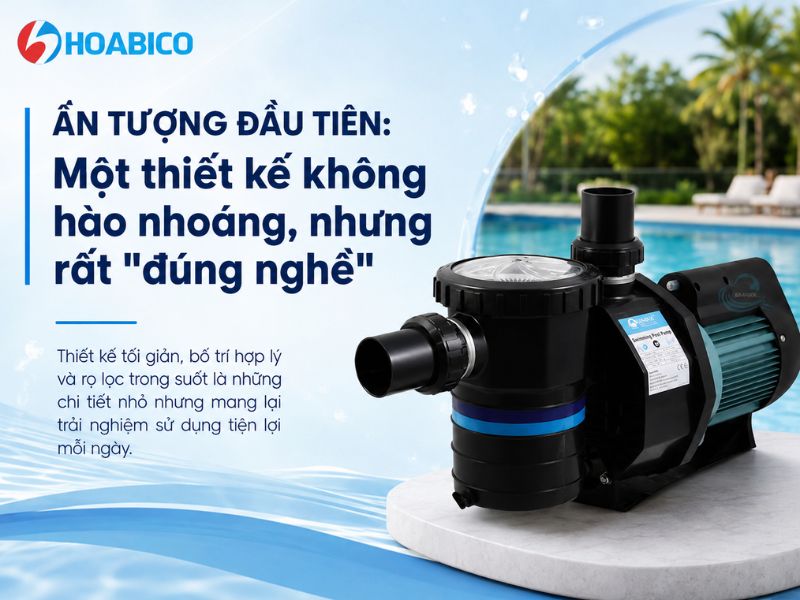 Máy bơm bể bơi Emaux có thiết kế không hào nhoáng nhưng "đúng nghề"