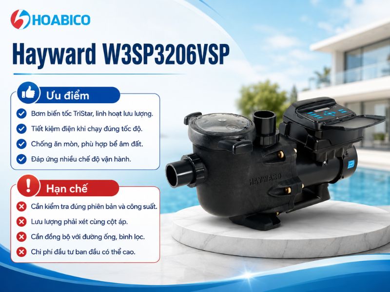 So sánh máy bơm Tafuma TIH300 với Hayward W3SP3206VSP