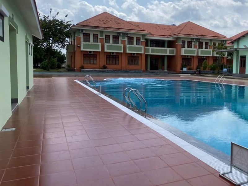 Hoabico bàn giao công trình thi công bể bơi cho resort tại Quế Võ
