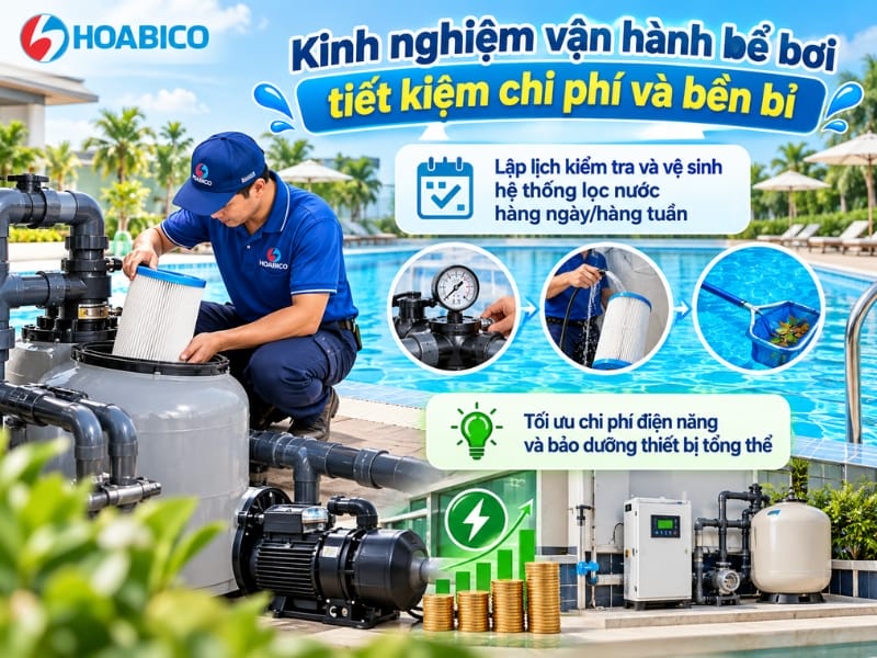 Kinh nghiệm vận hành bể bơi tiết kiệm chi phí và bền bỉ Kinh nghiệm vận hành bể bơi tiết kiệm chi phí và bền bỉ
