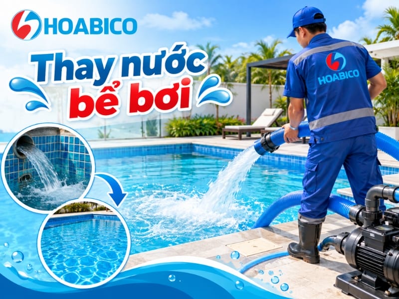 Thay nước bể bơi Thay nước bể bơi